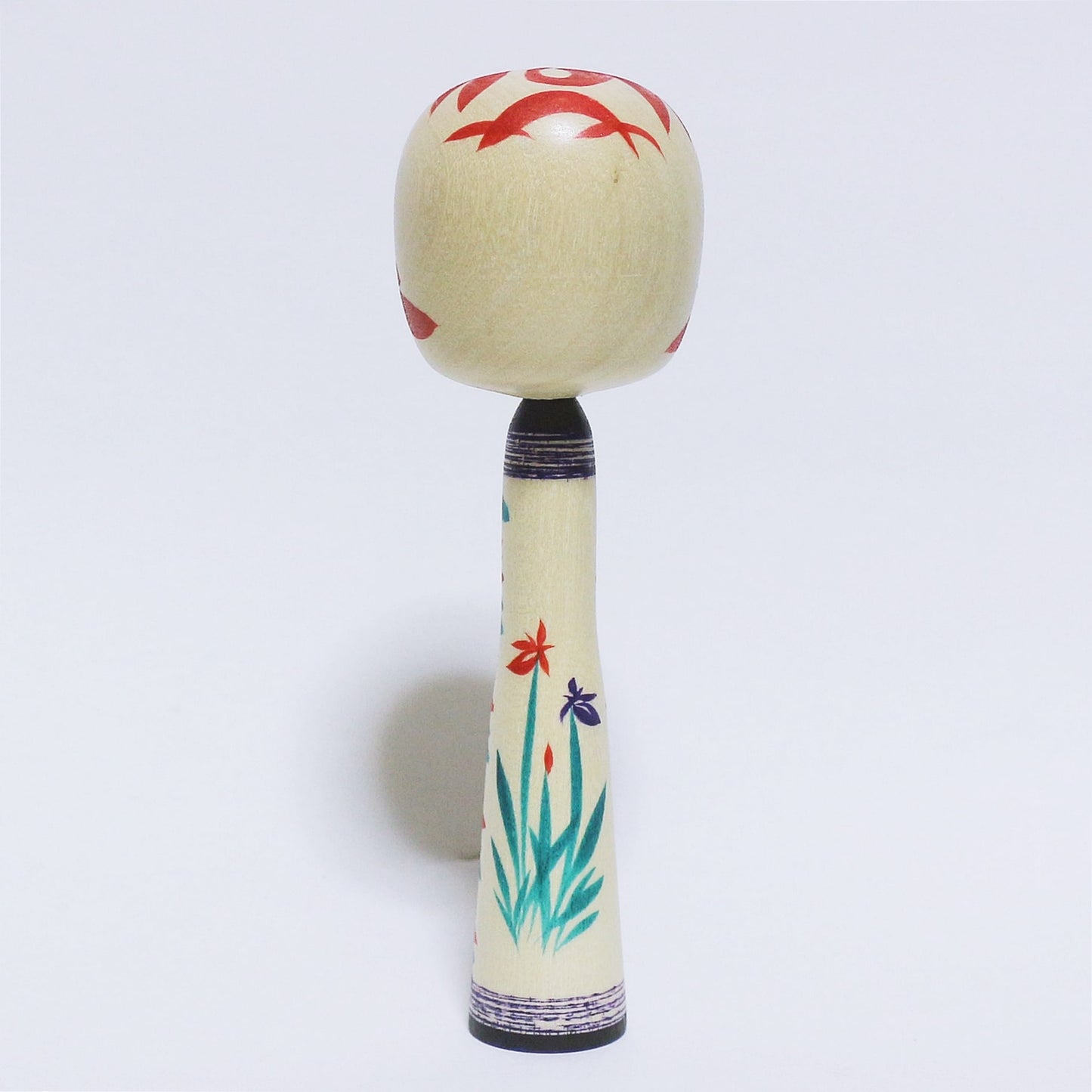 本人型 こけし 裾広がり 重ね菊 Noboru Wagatsuma Type Wide Hem Kasane-giku Kokeshi※199