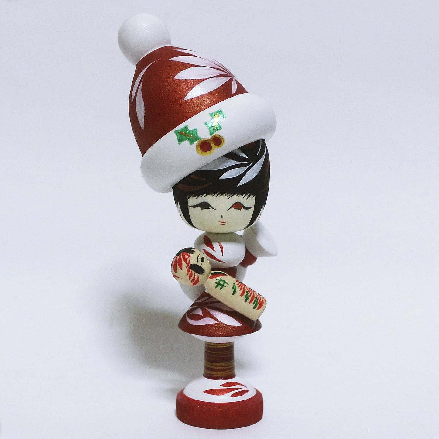 クリスマス サンタガール こけし Christmas Santa Girl KOKESHI ※262