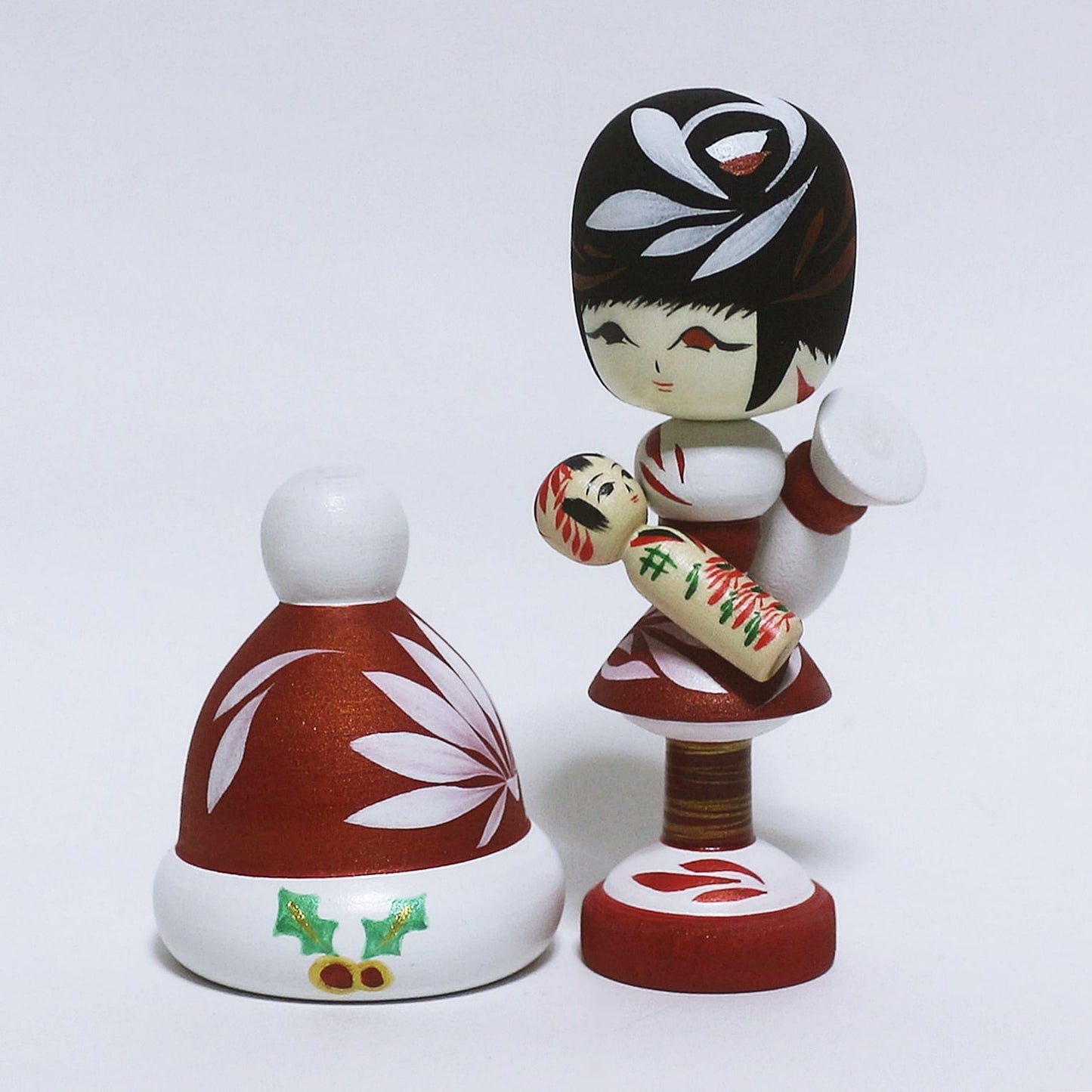 クリスマス サンタガール こけし Christmas Santa Girl KOKESHI ※262