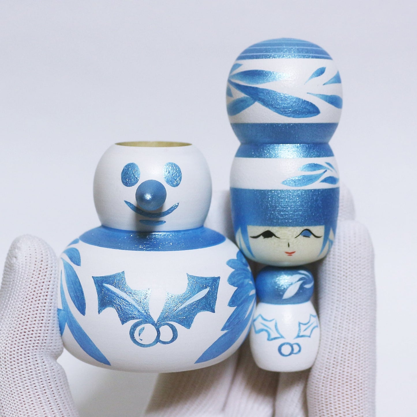 クリスマス 雪だるま こけし Christmas Snowman KOKESHI ※264