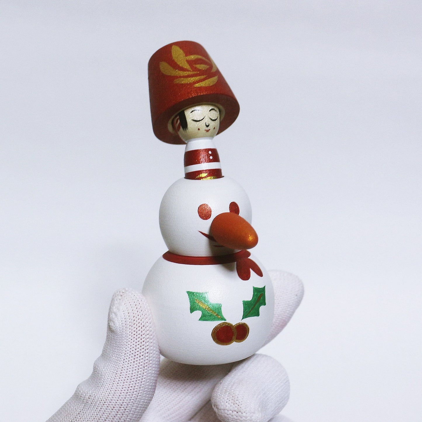 クリスマス 雪だるま & 鏡餅 こけし Christmas Snowman & KAGAMI-MOCHI KOKESHI ※266