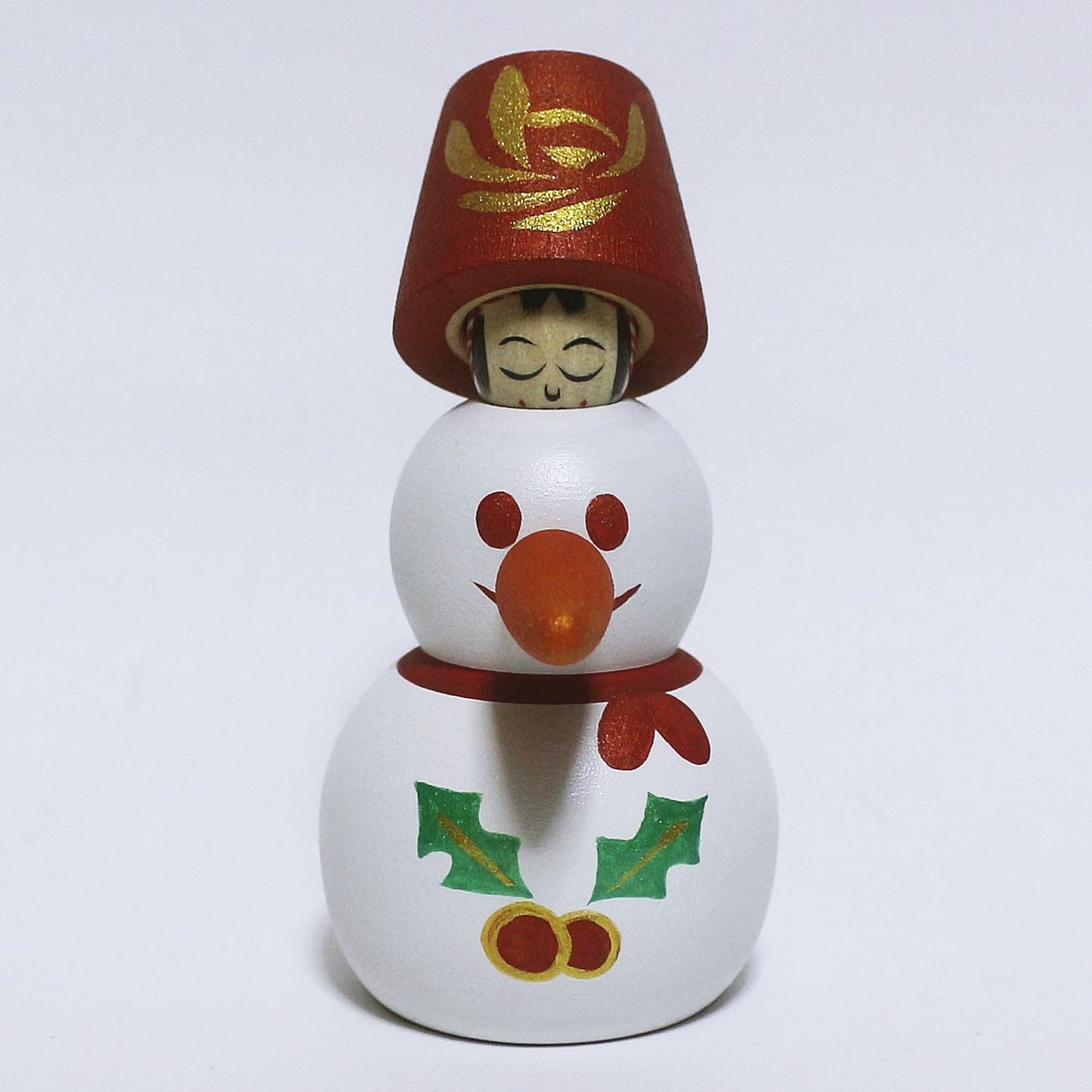 クリスマス 雪だるま & 鏡餅 こけし Christmas Snowman & KAGAMI-MOCHI KOKESHI ※266