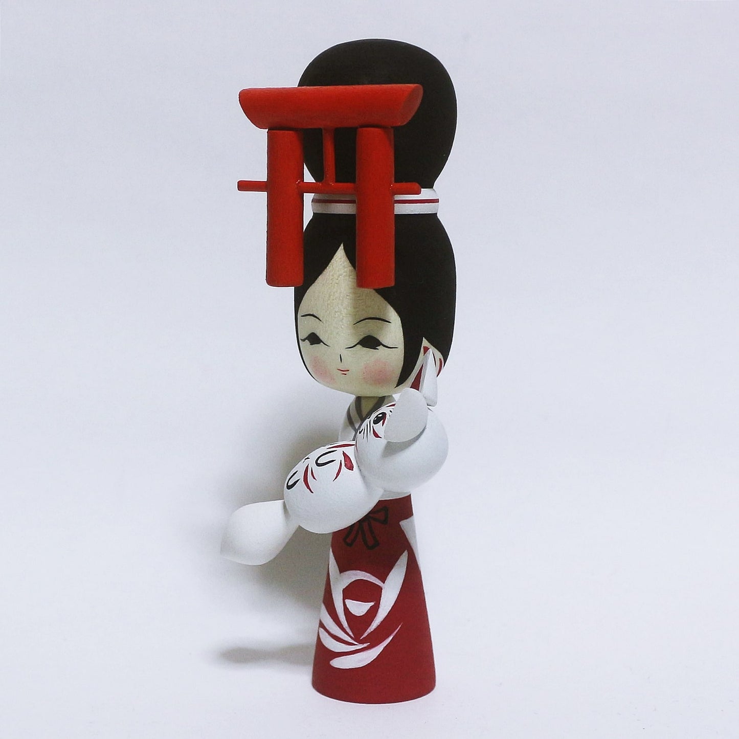 お正月 鳥居 狐抱っこ こけし New Year OSYOGATSU TORII KITSUNE Hug KOKESHI ※267