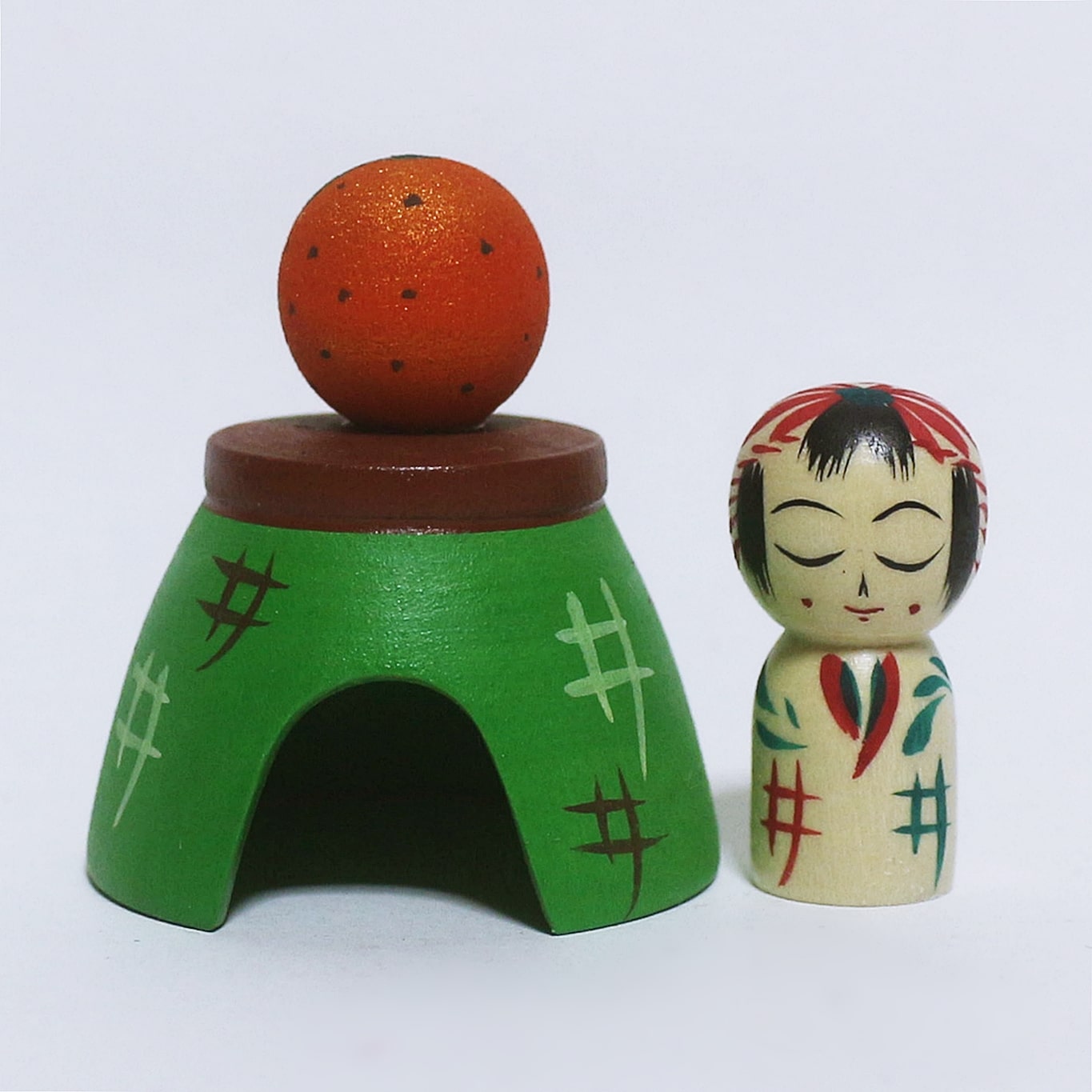 お正月 寝正月 こけし New Year OSYOGATSU KOKESHI Sleeping Under a KOTATSU ※268