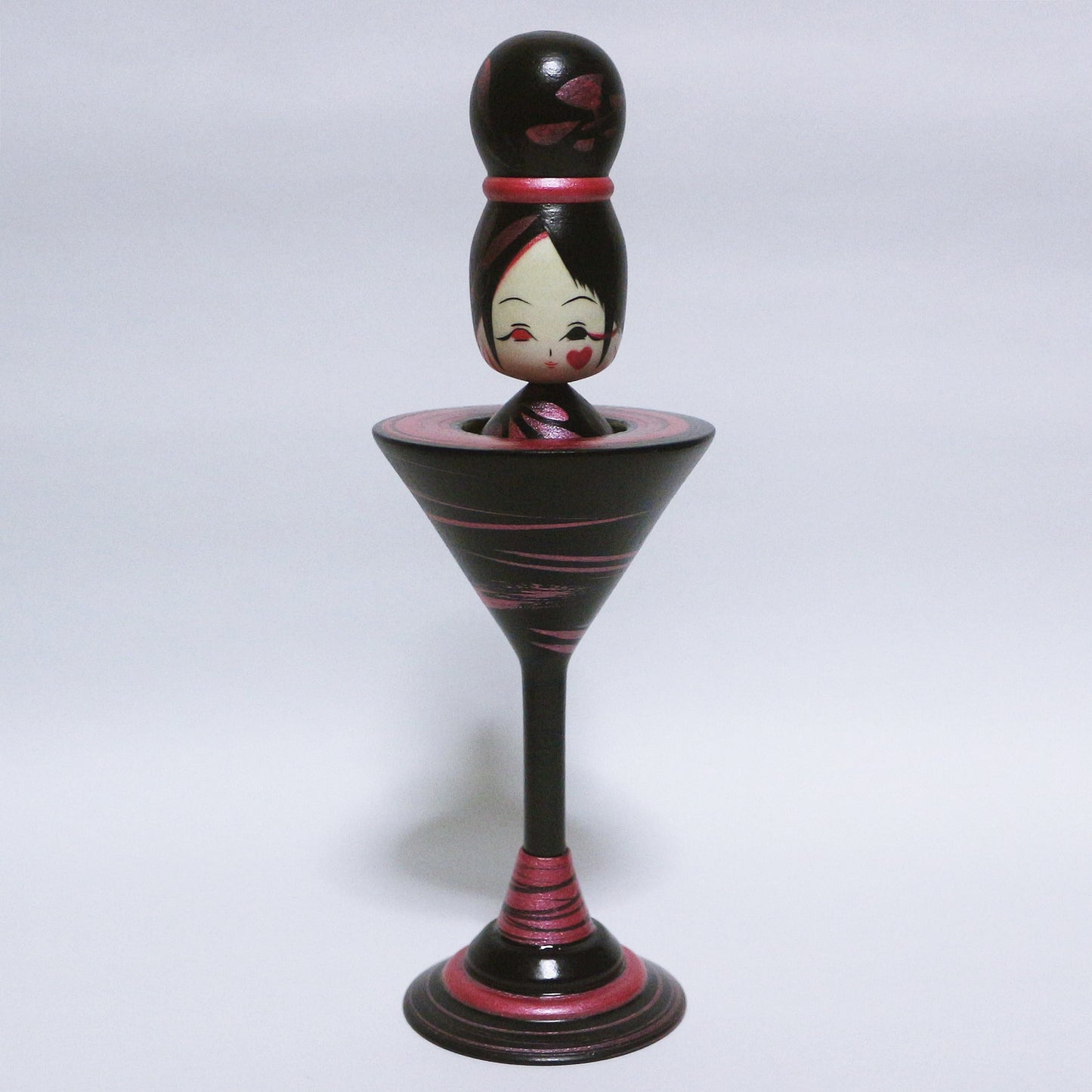 Pearl Color Red Purple Cocktail Glass KOKESHI ※289