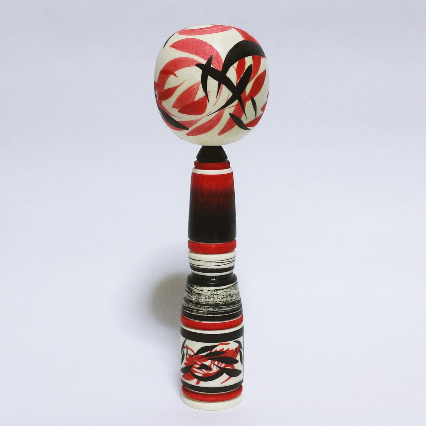 紅&墨 達磨 こけし Red & Sumi Daruma KOKESHI #325