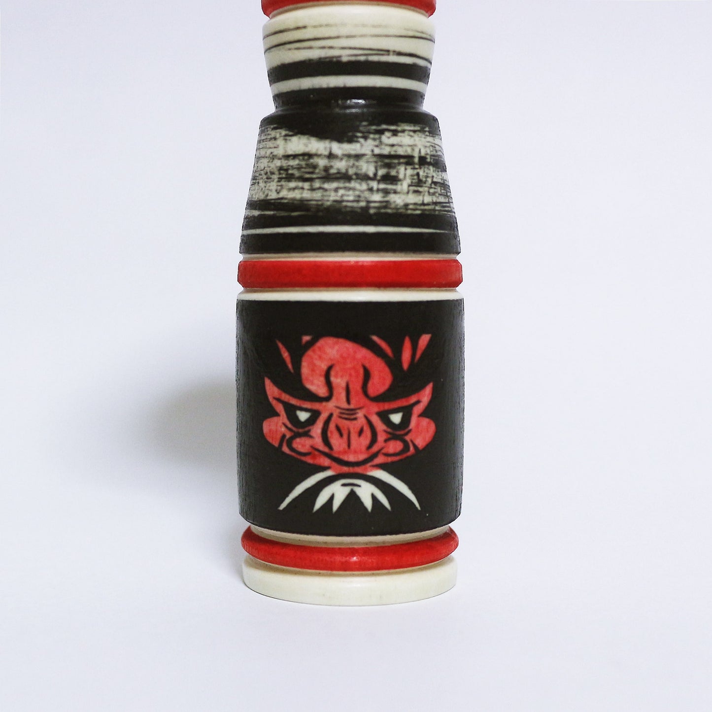 紅&墨 達磨 こけし Red & Sumi Daruma KOKESHI #325