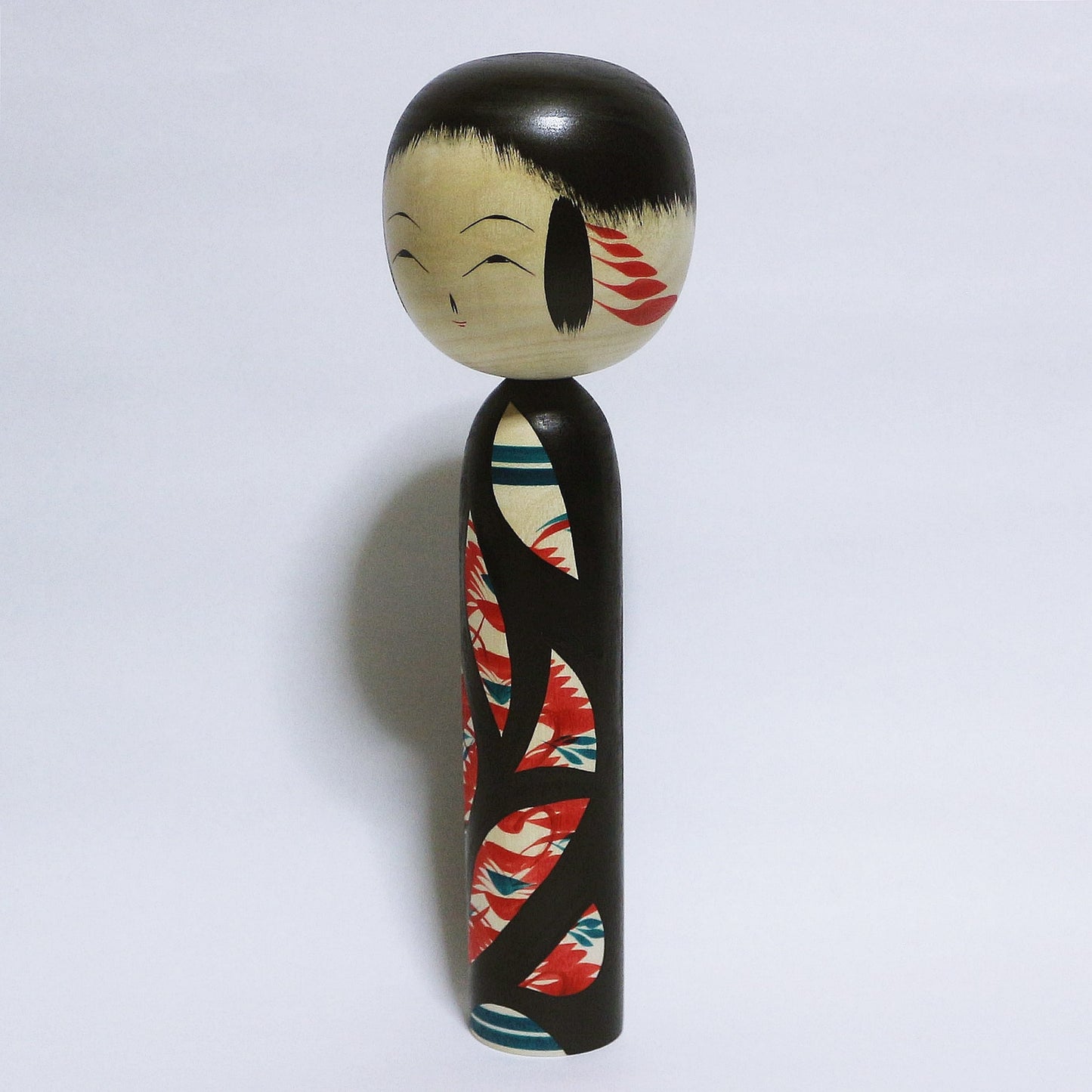 本人型 墨 重ね菊 こけし Noboru Wagatsuma Type SUMI KASANE-GIKU KOKESHI #329