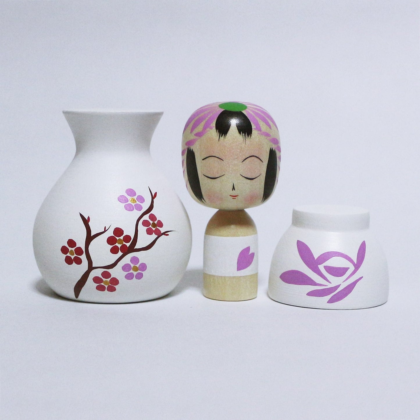 お花見 日本酒 とっくり こけし OHANAMI Japanese SAKE TOKKURI KOKESHI #334