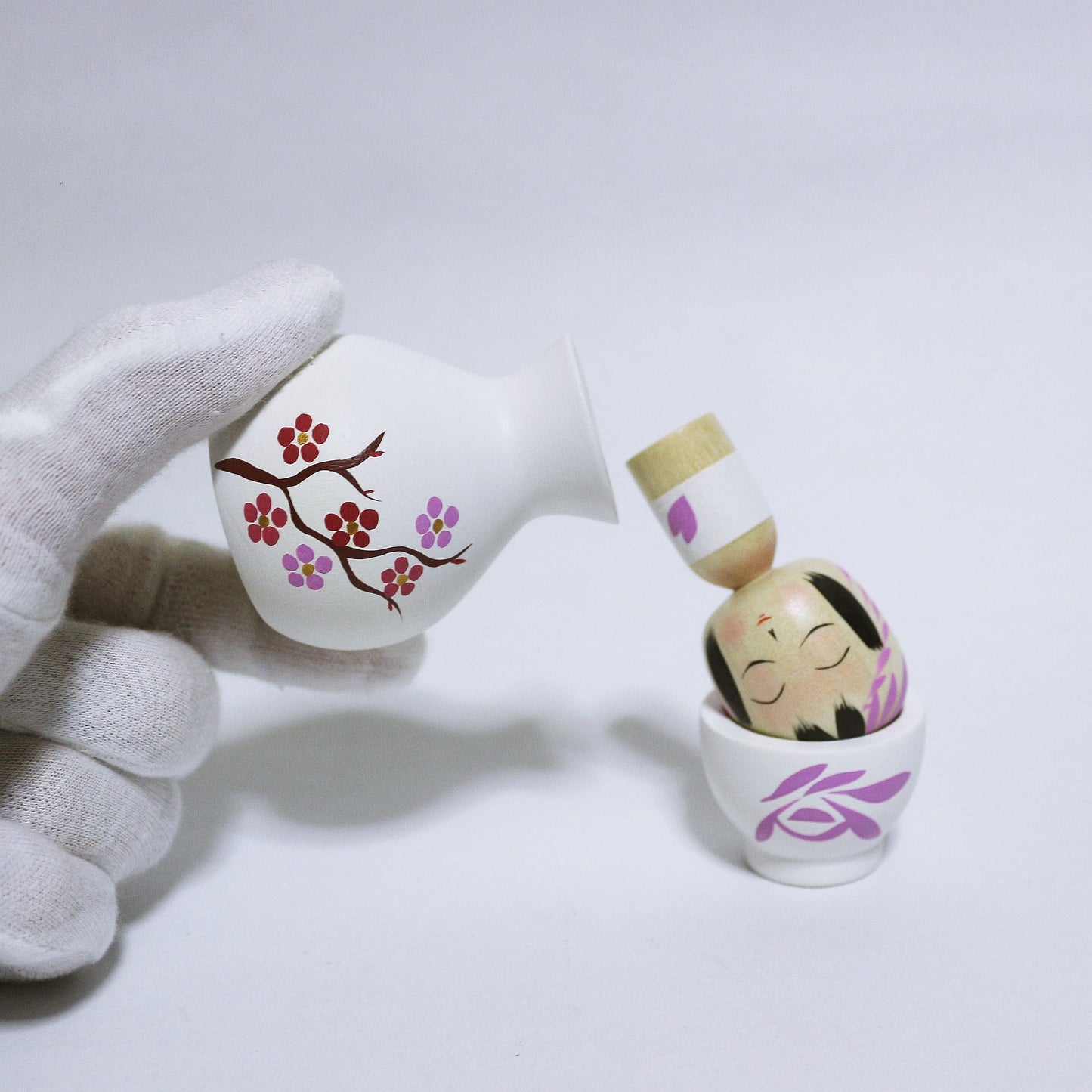 お花見 日本酒 とっくり こけし OHANAMI Japanese SAKE TOKKURI KOKESHI #334
