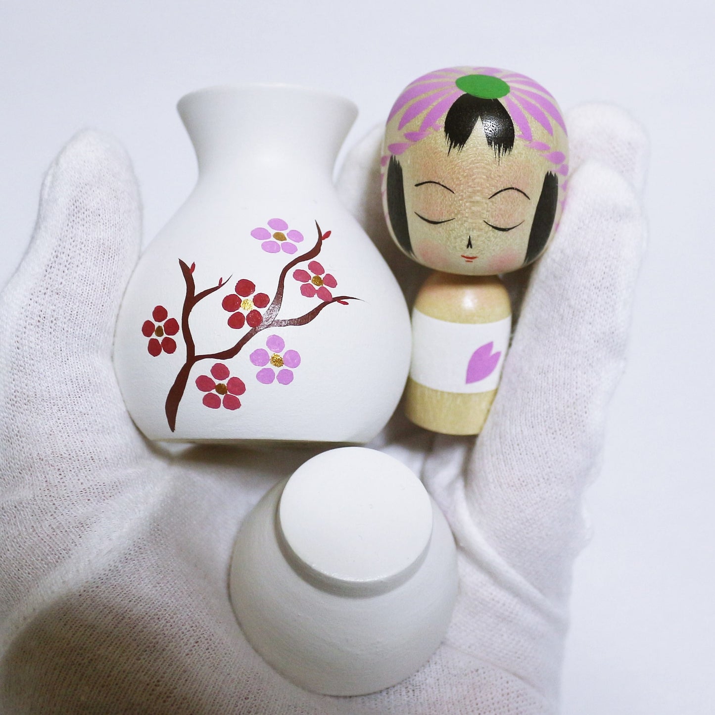 お花見 日本酒 とっくり こけし OHANAMI Japanese SAKE TOKKURI KOKESHI #334