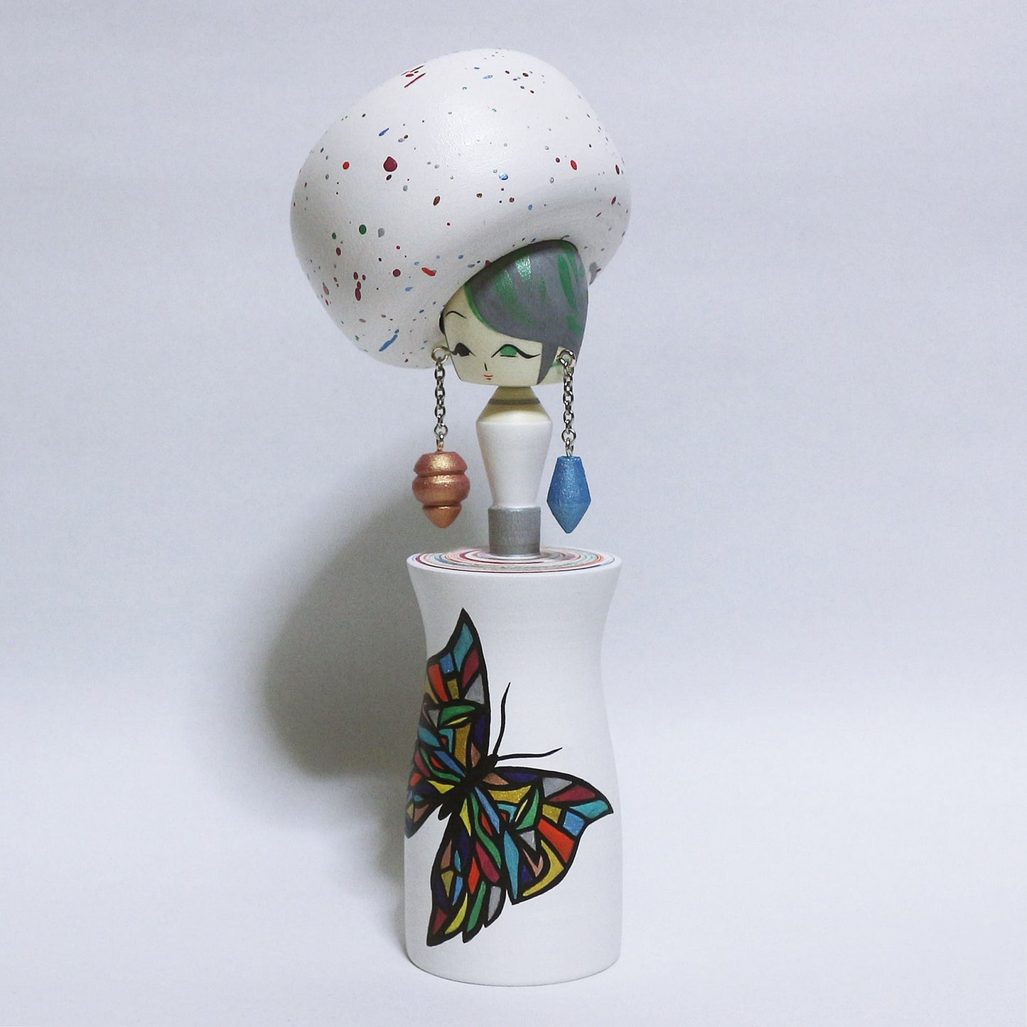 Colorful Butterfly Hat Earrings KOKESHI #344