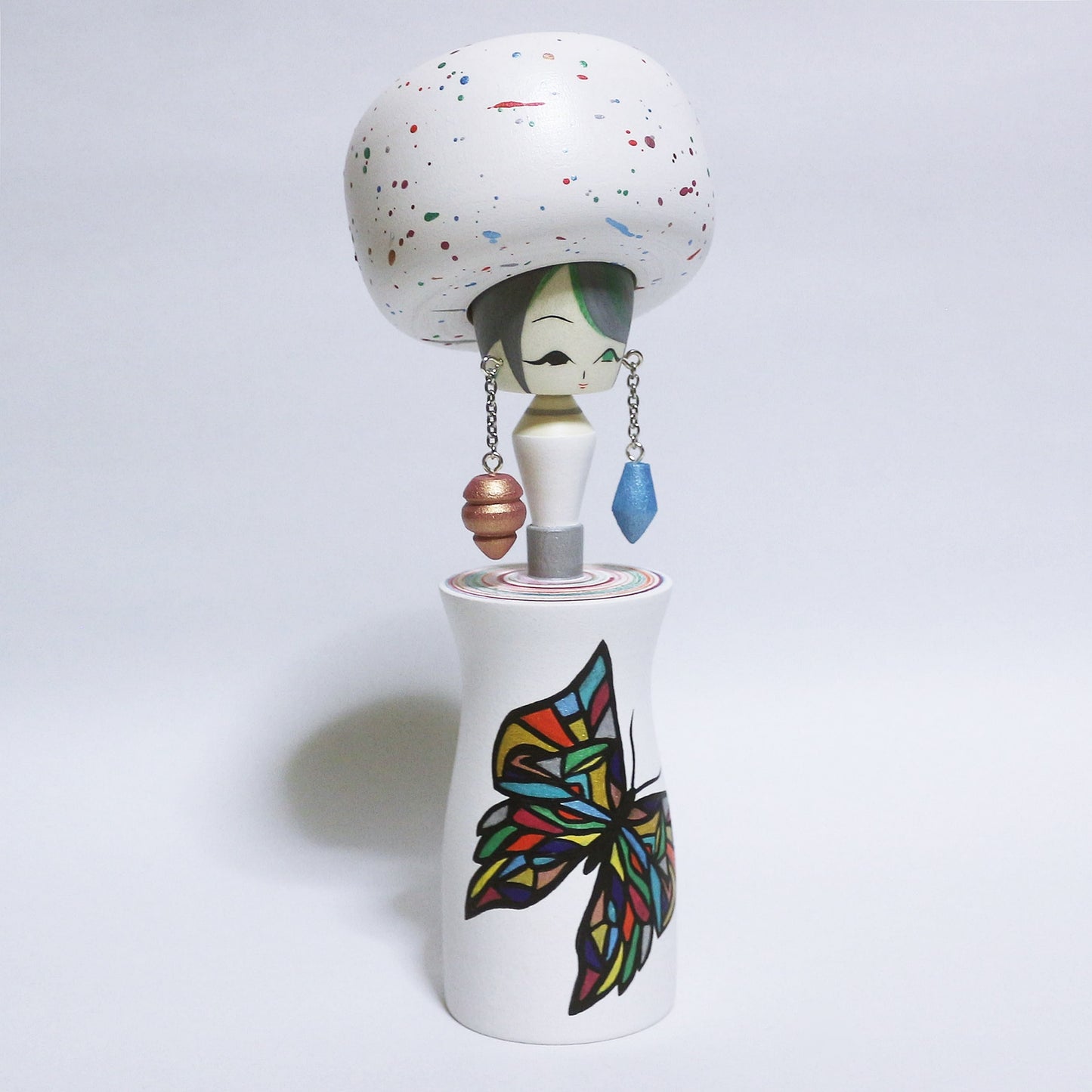 Colorful Butterfly Hat Earrings KOKESHI #344