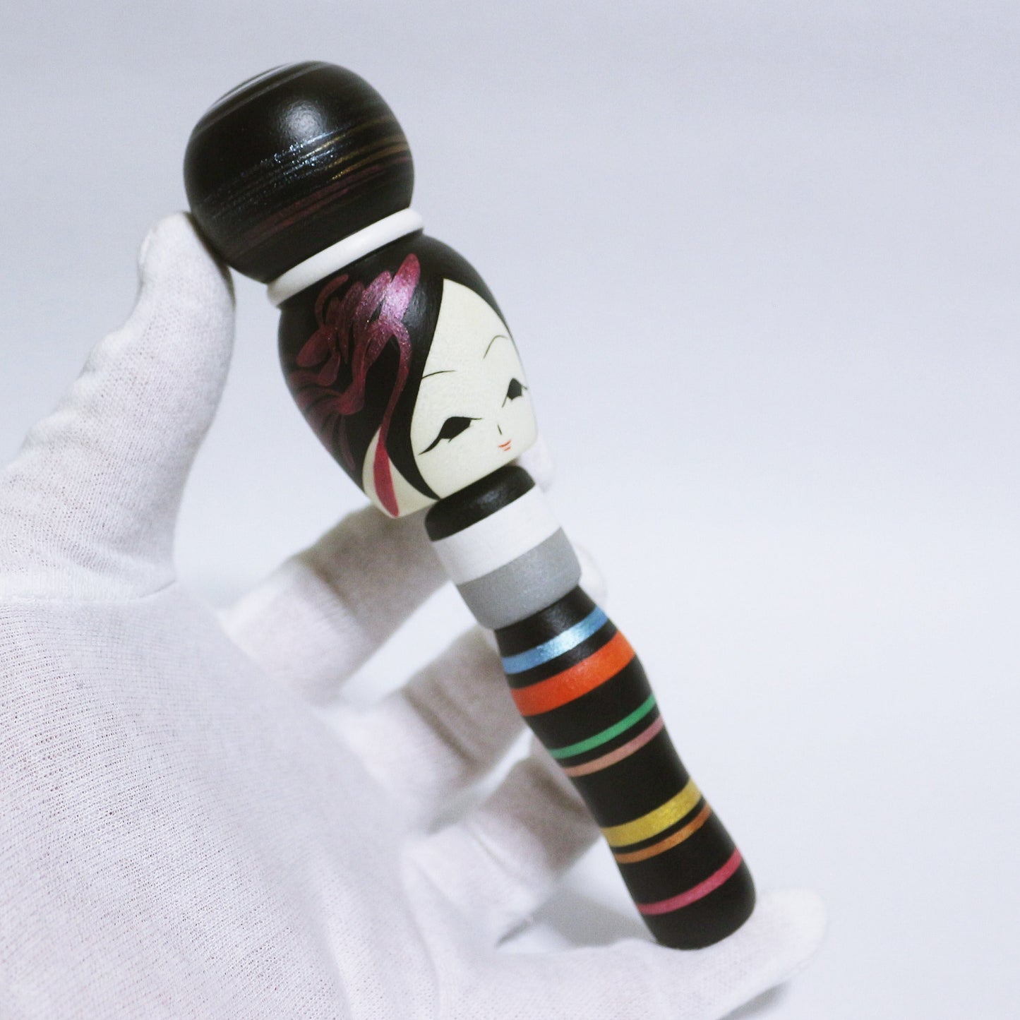 Colorful Stripe KOKESHI #350