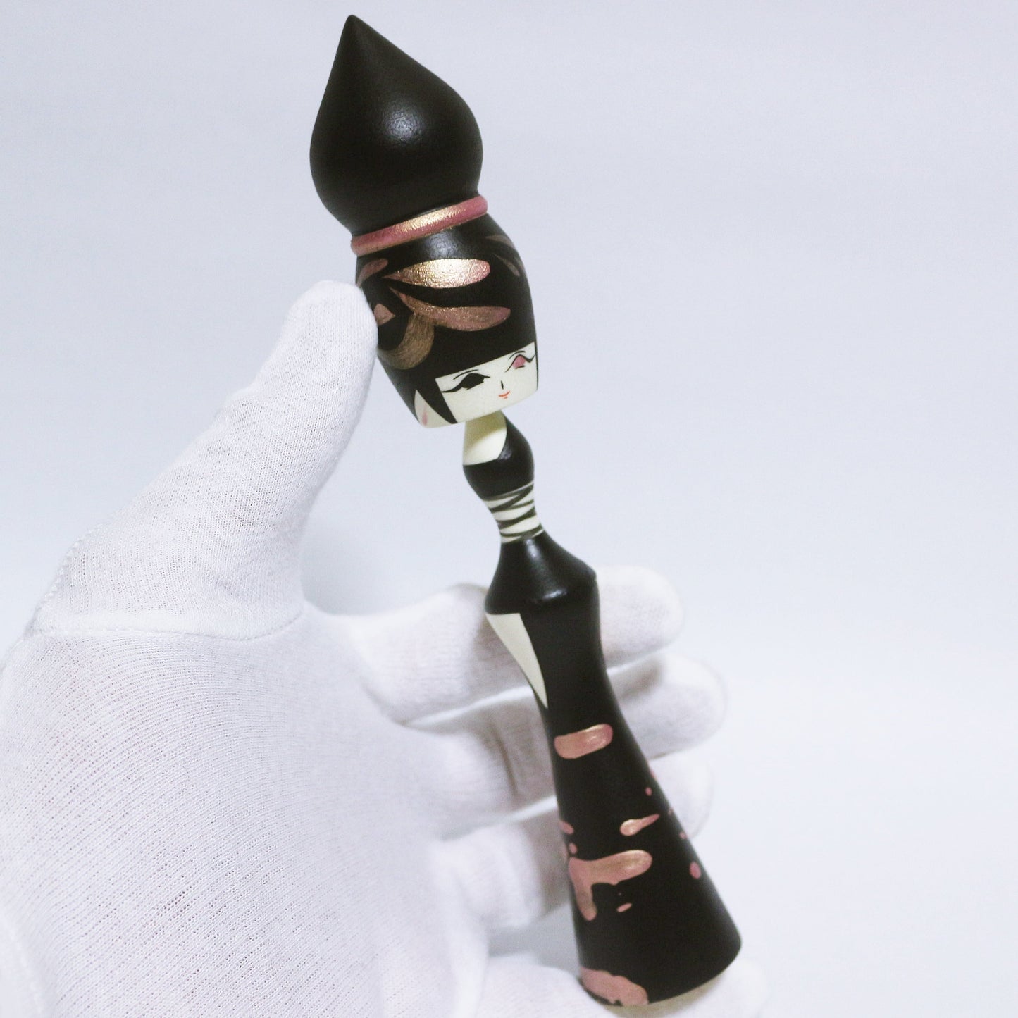 Pink Gold Bun Hair KOKESHI #352