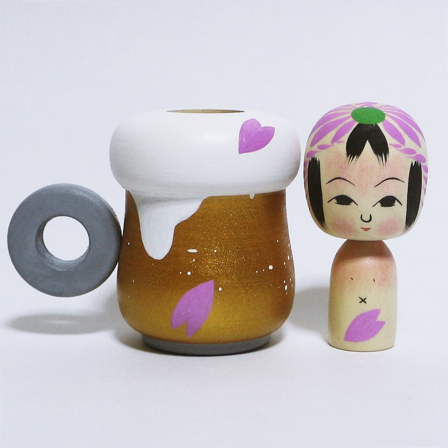 お花見 生ビール こけし OHANAMI Beer KOKESHI #335
