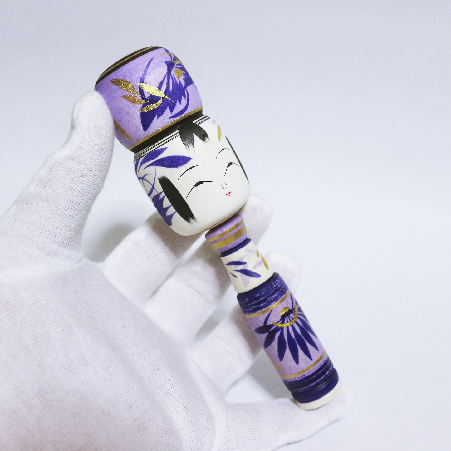 紫 髷 Purple Bun Hair KOKESHI #355