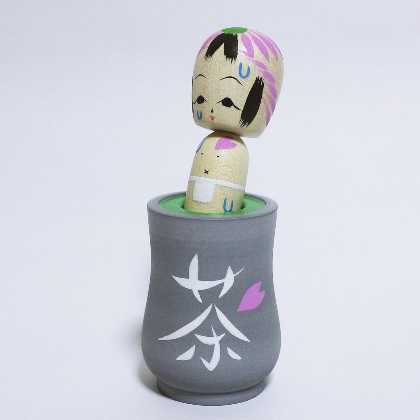 お花見 湯呑 こけし OHANAMI YUNOMI KOKESHI #336