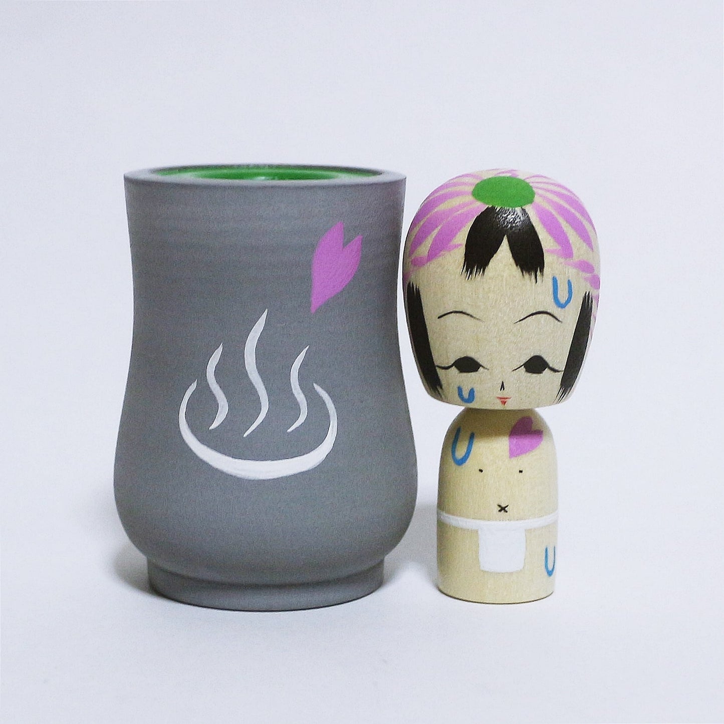 お花見 湯呑 こけし OHANAMI YUNOMI KOKESHI #336