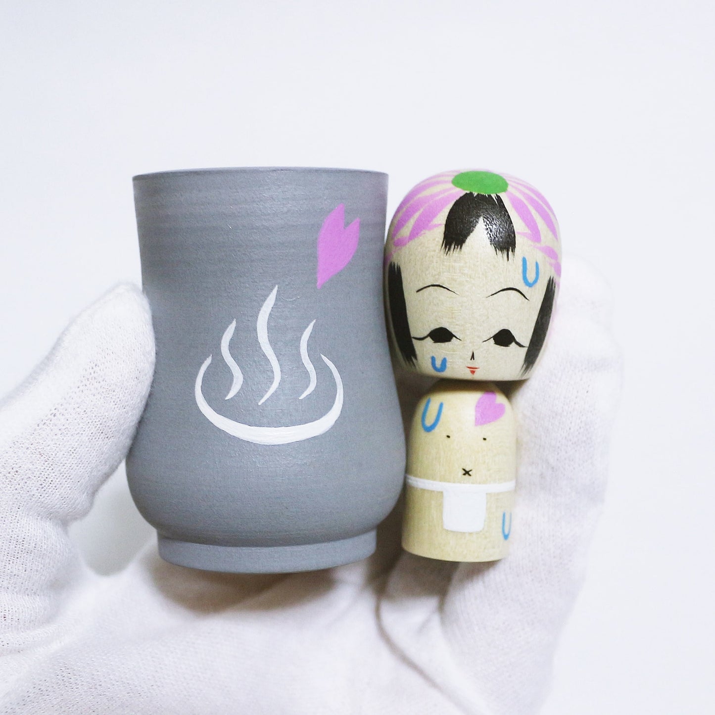 お花見 湯呑 こけし OHANAMI YUNOMI KOKESHI #336