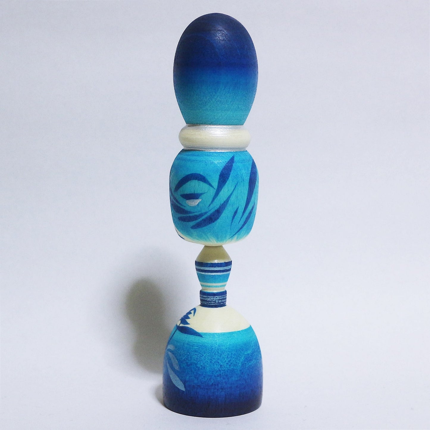 青 Blue Bun Hair KOKESHI #361