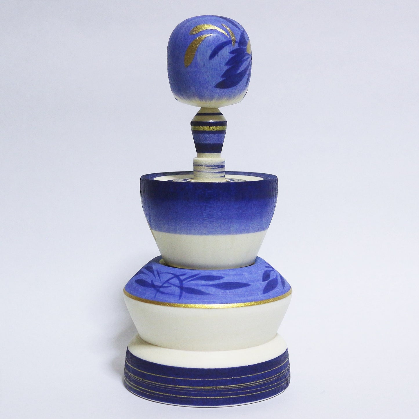 青紫 帽子 Blue-Purple Hat KOKESHI #362