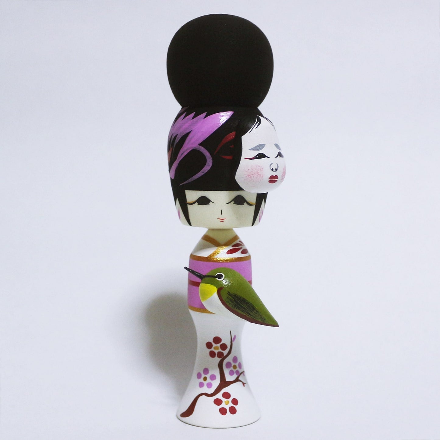 春 梅にメジロ こけし Spring UME-NI-MEJIRO KOKESHI #343