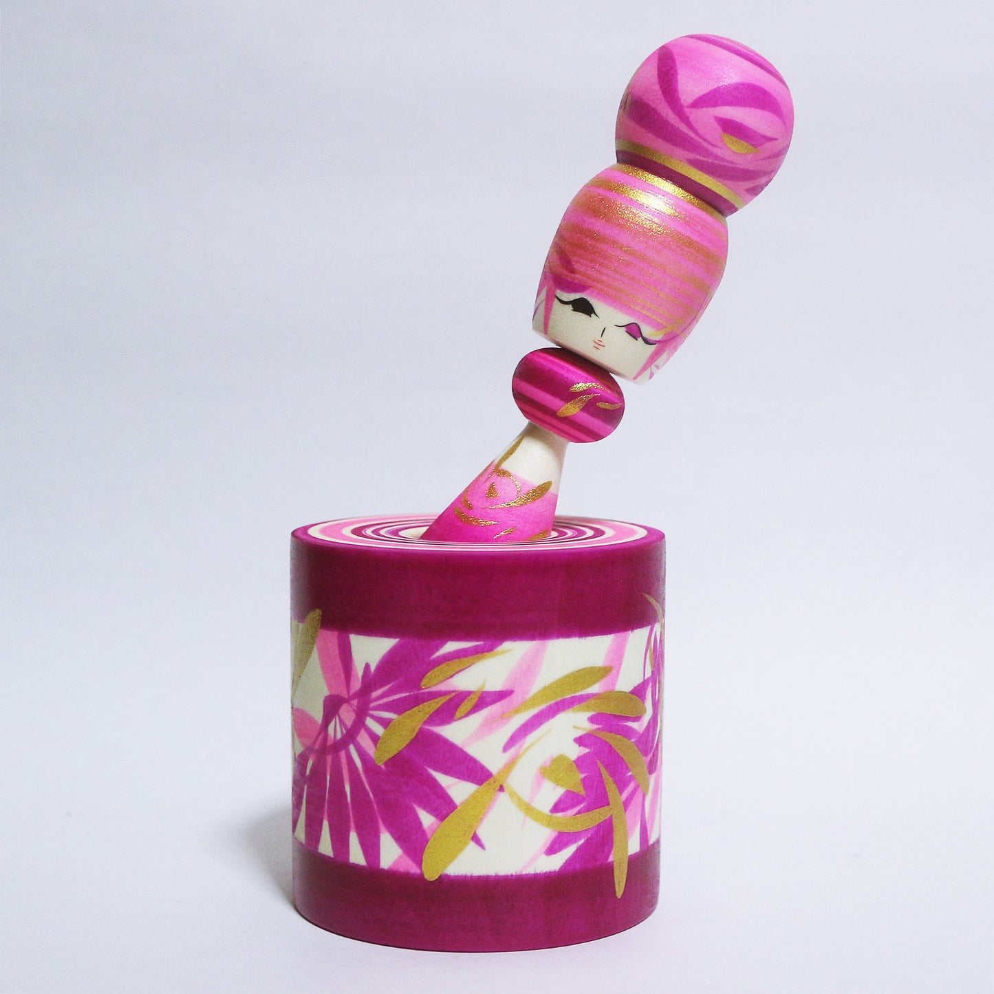 赤紫 玉入れこけし Red-Purple TAMA-IRE KOKESHI #363