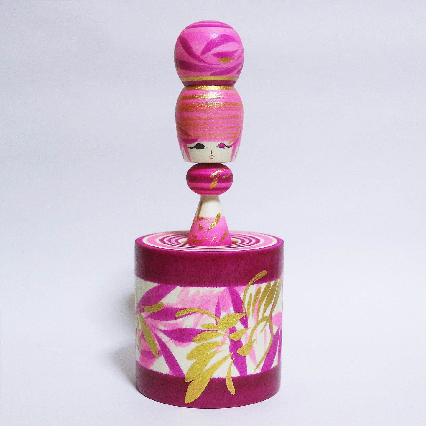 赤紫 玉入れこけし Red-Purple TAMA-IRE KOKESHI #363
