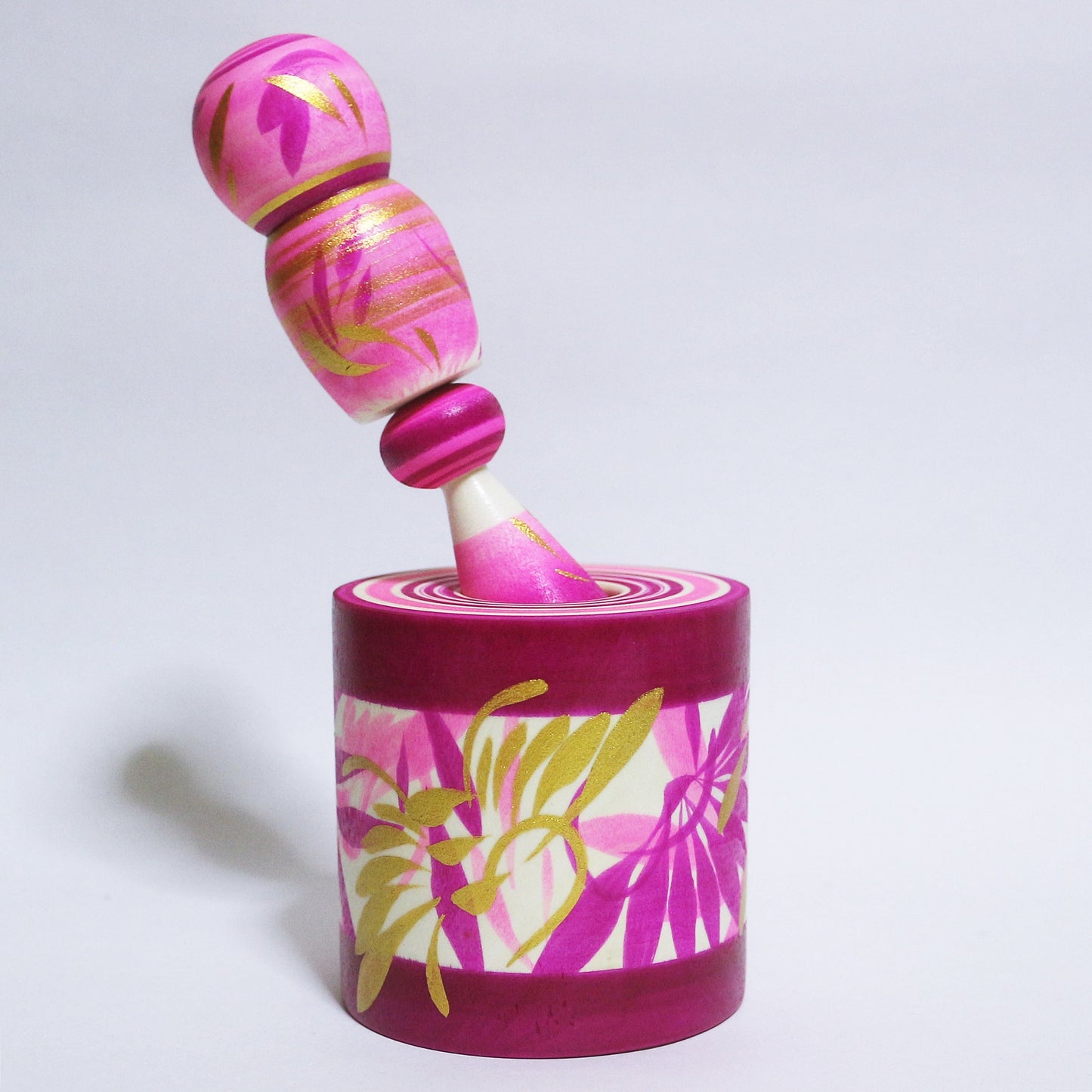 赤紫 玉入れこけし Red-Purple TAMA-IRE KOKESHI #363