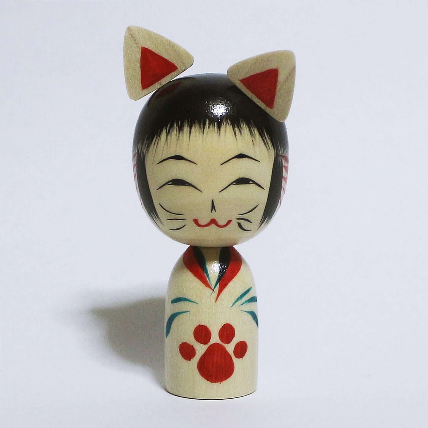 遠刈田猫こけし TOGATTA Cat KOKESHI #368