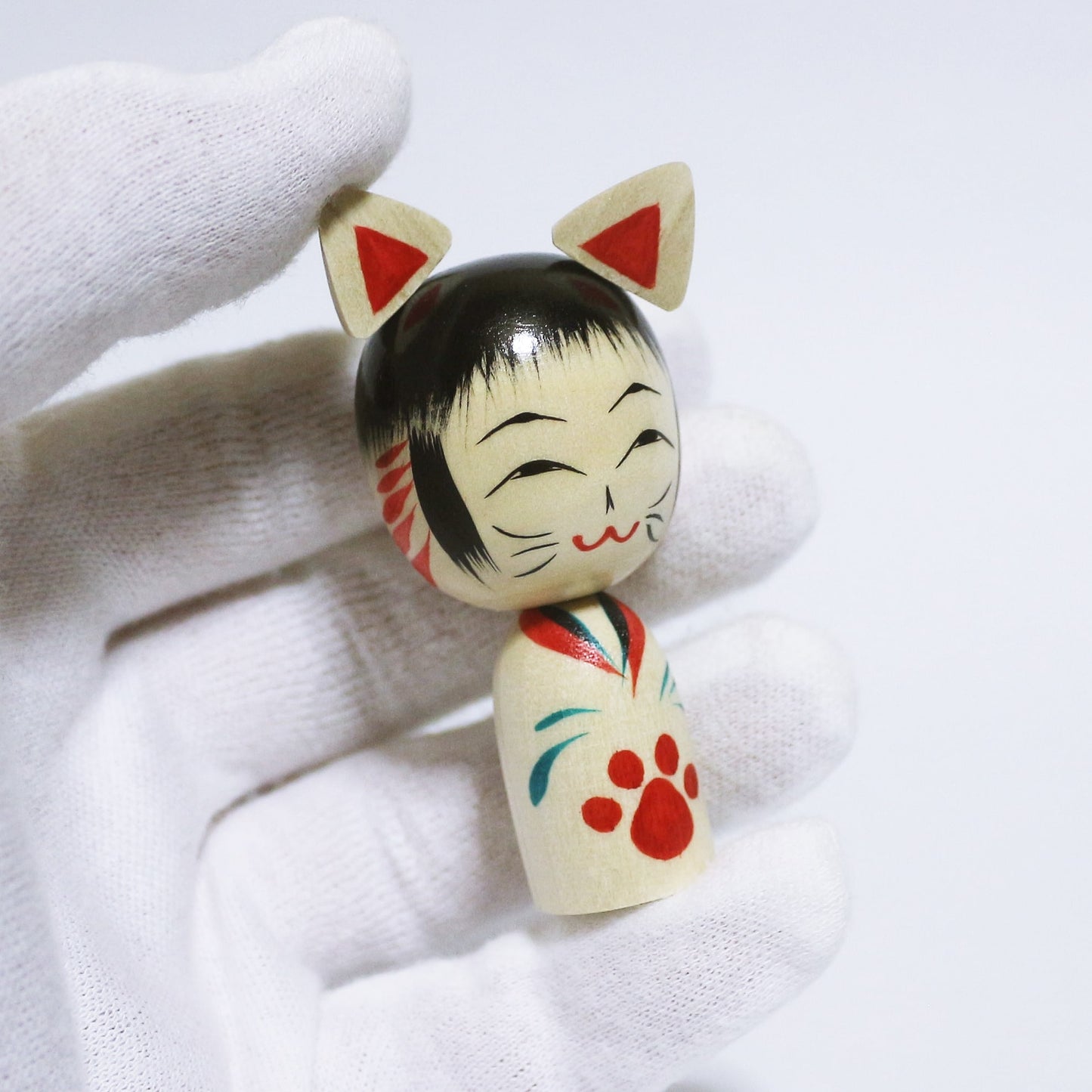 遠刈田猫こけし TOGATTA Cat KOKESHI #368
