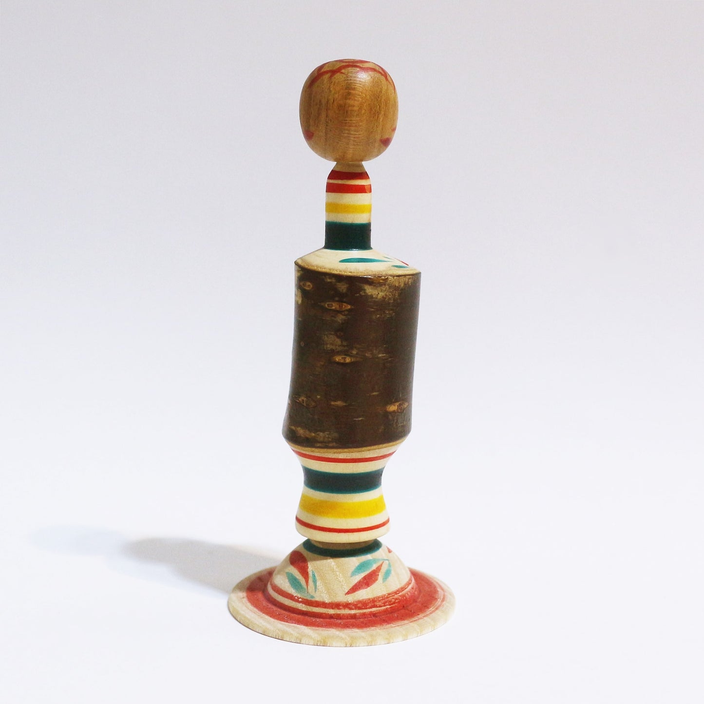 ヤマザクラ & 桜 & センの木 帽子 こけし Cerasus jamasakura & Sakura & Sen-no-ki Hat KOKESHI #424