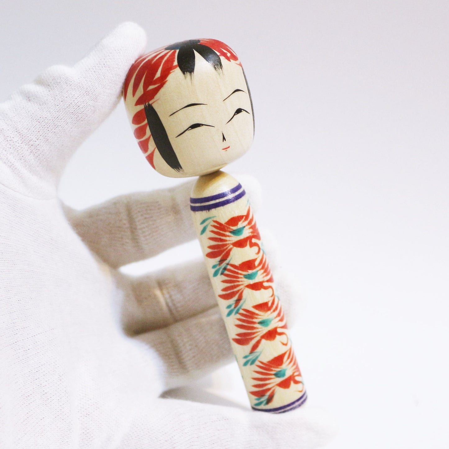 本人型 重ね菊 こけし Noboru Wagatsum Type KASANE-GIKU KOKESHI #436