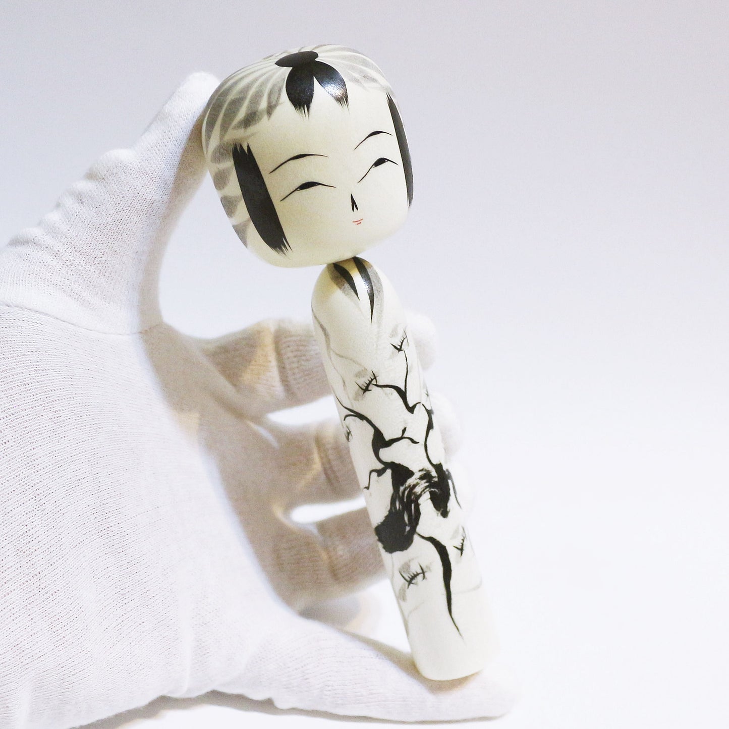 本人型 墨 枝梅 こけし Noboru Wagatsum Type SUMI EDA-UME KOKESHI #441