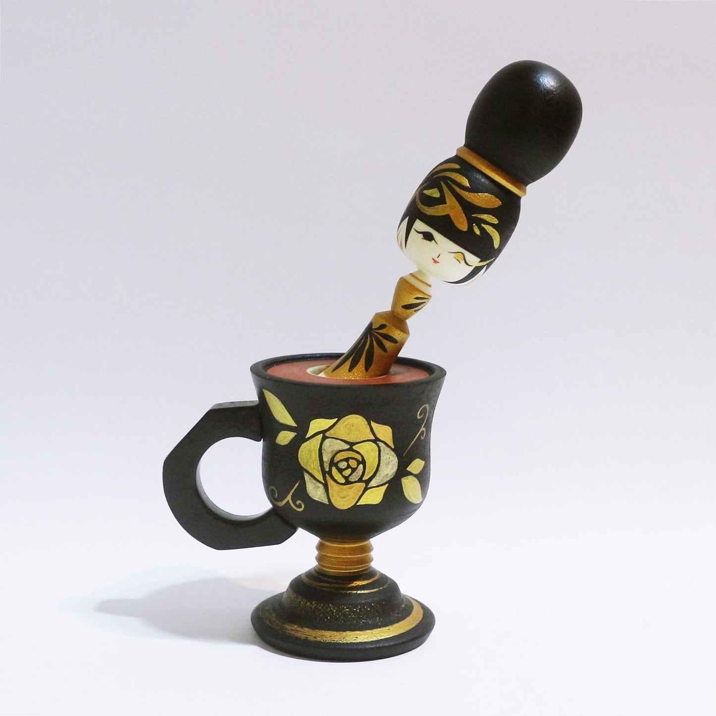 Rose Tea Cup TAMA-IRE KOKESHI #451