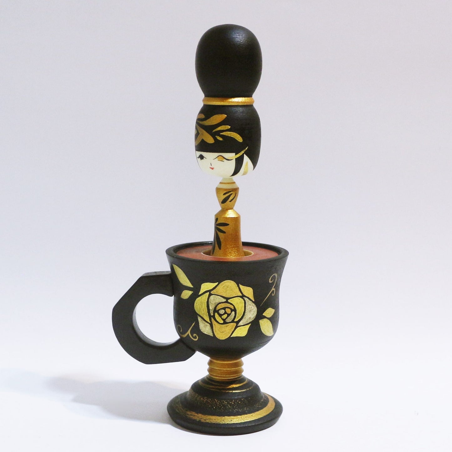 Rose Tea Cup TAMA-IRE KOKESHI #451