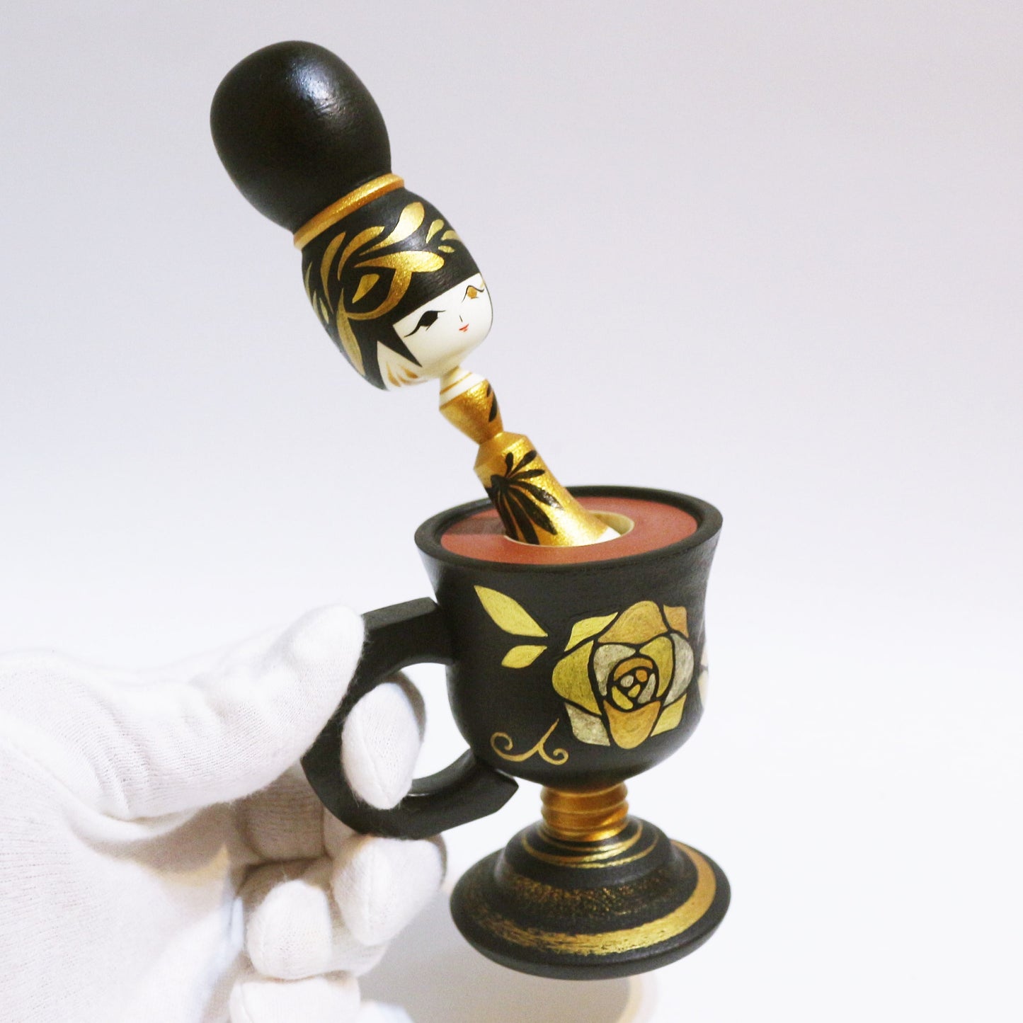 Rose Tea Cup TAMA-IRE KOKESHI #451