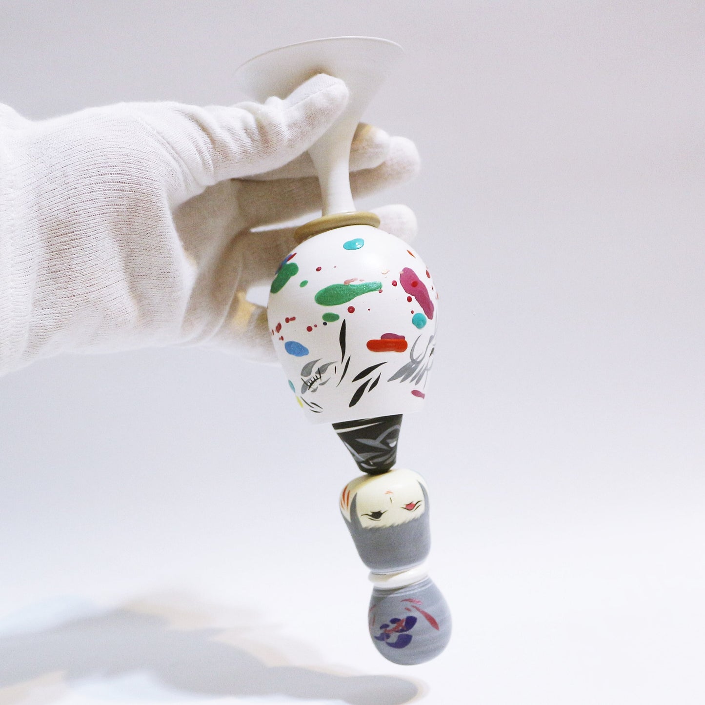 Colorful Wine Glass TAMA-IRE KOKESHI #454