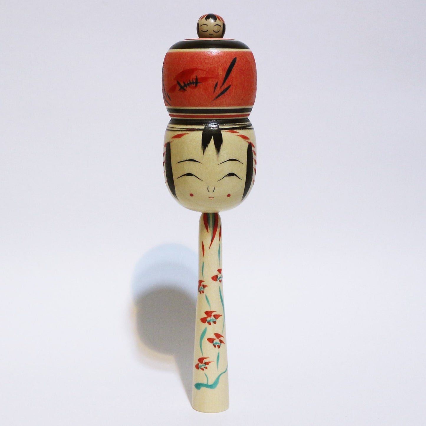 本人型 玉入れ 髷 こけし Noboru Wagatsuma Type TAMA-IRE Bun Hair KOKESHI #478