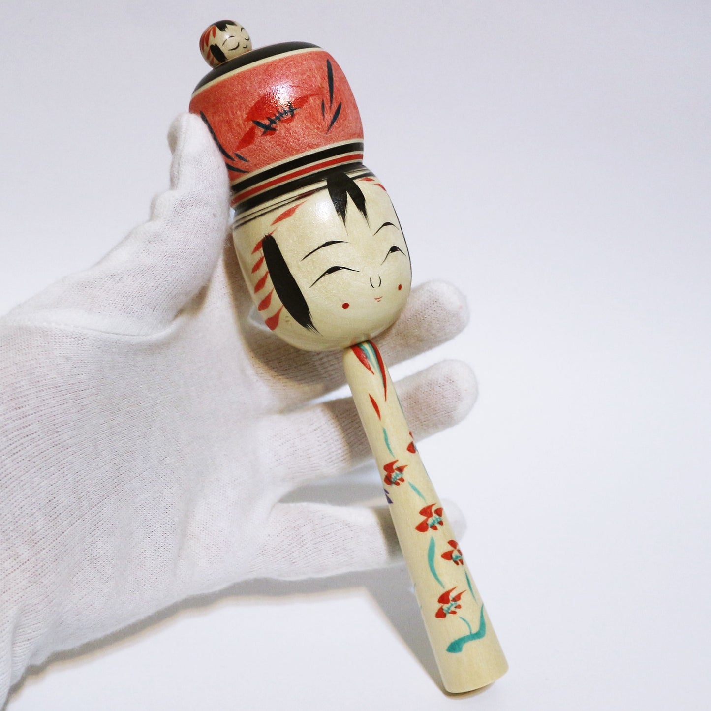 本人型 玉入れ 髷 こけし Noboru Wagatsuma Type TAMA-IRE Bun Hair KOKESHI #478