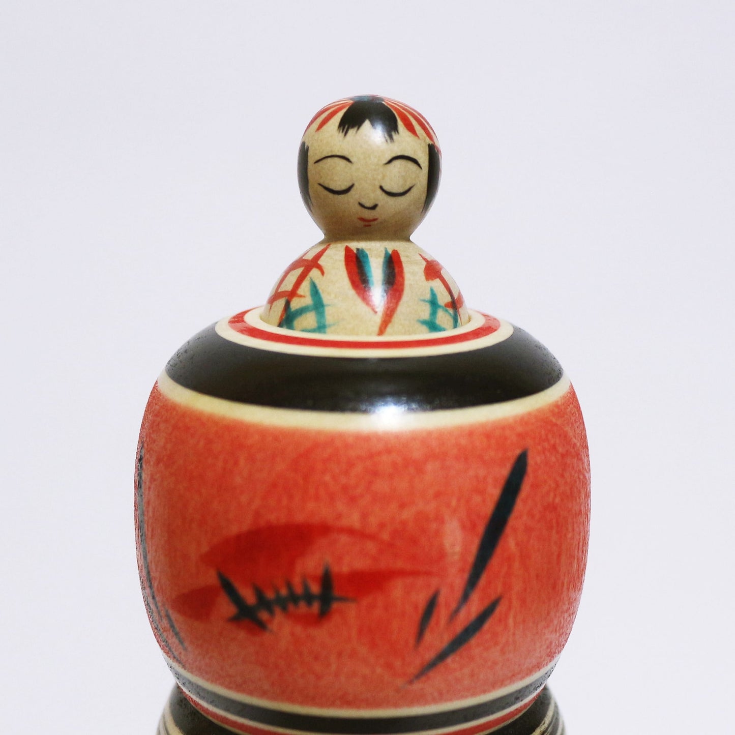本人型 玉入れ 髷 こけし Noboru Wagatsuma Type TAMA-IRE Bun Hair KOKESHI #478