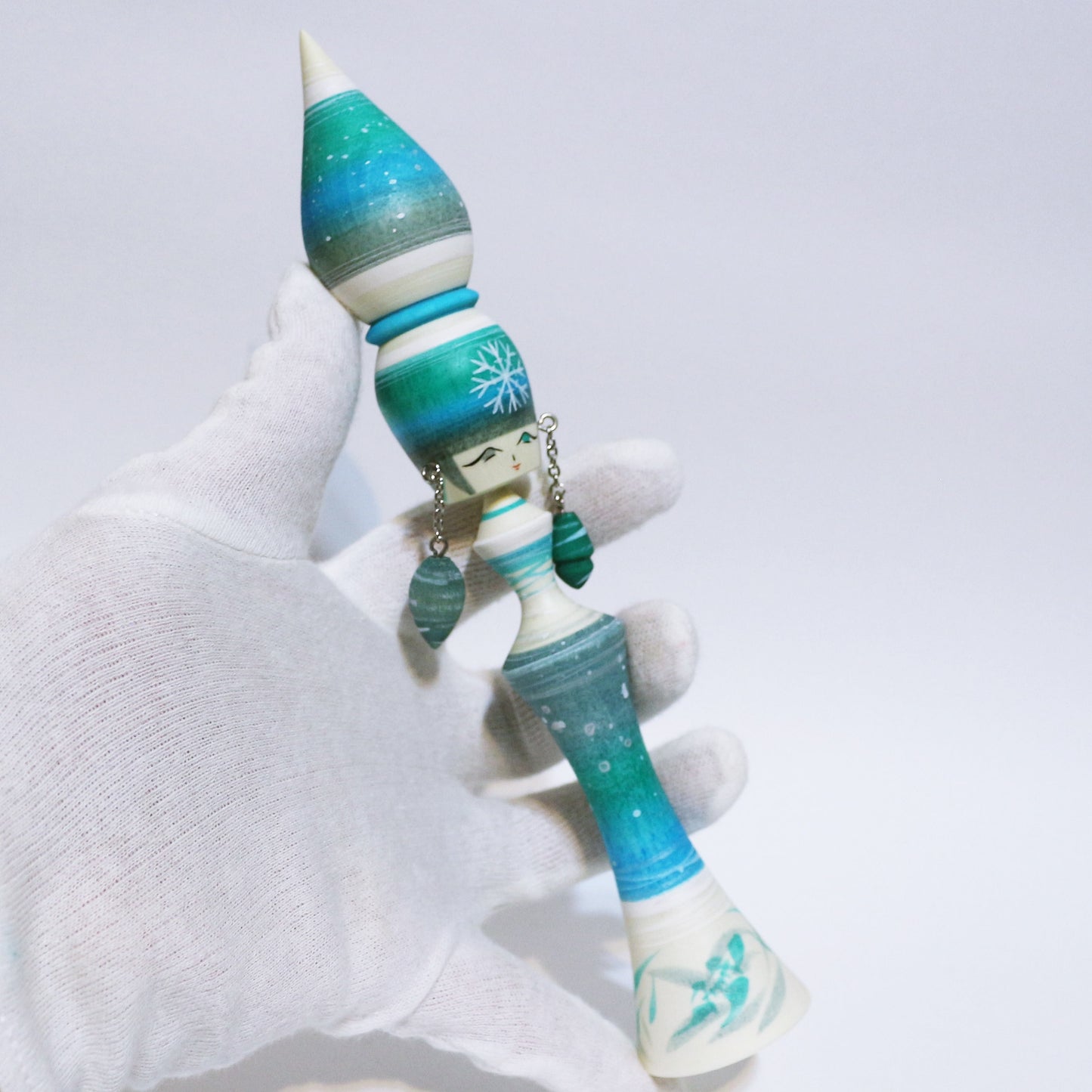 冬色 イヤリング こけし Winter Colors Earrings KOKESHI #482