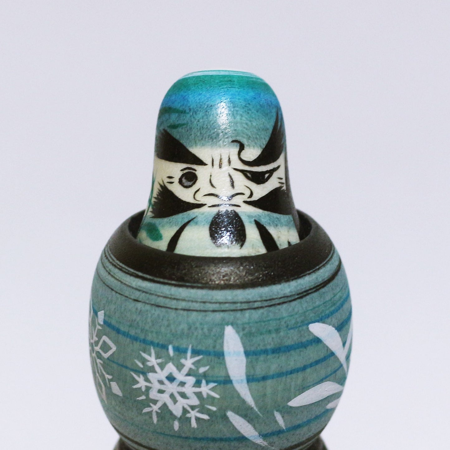 冬色 玉入れ達磨 こけし Winter Colors TAMA-IRE DARUMA KOKESHI #486