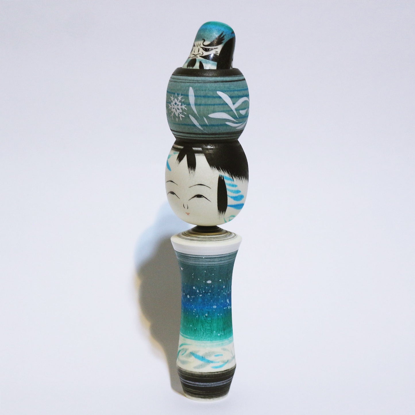 冬色 玉入れ達磨 こけし Winter Colors TAMA-IRE DARUMA KOKESHI #486