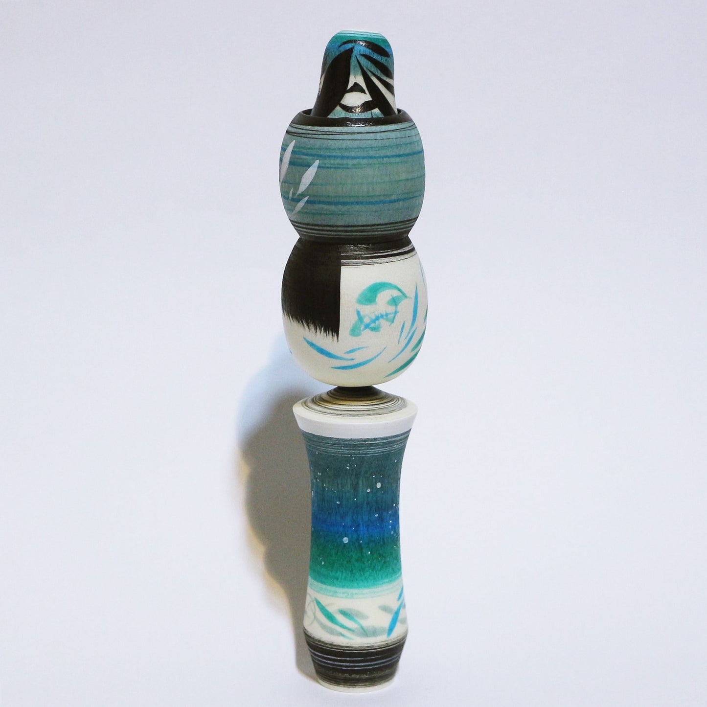 冬色 玉入れ達磨 こけし Winter Colors TAMA-IRE DARUMA KOKESHI #486