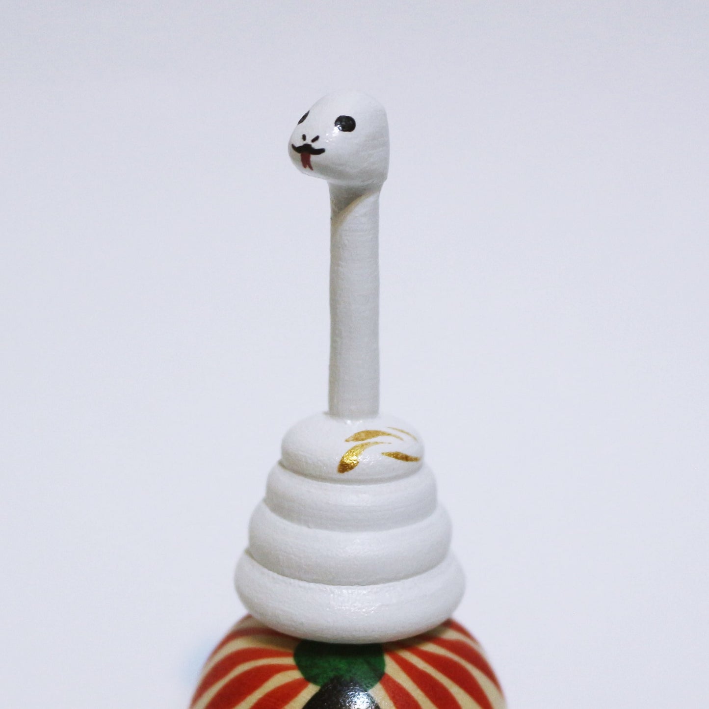 お正月 巳年 白蛇 こけし OSYOUGATSU MI-DOSHI White Snake KOKESHI ※495