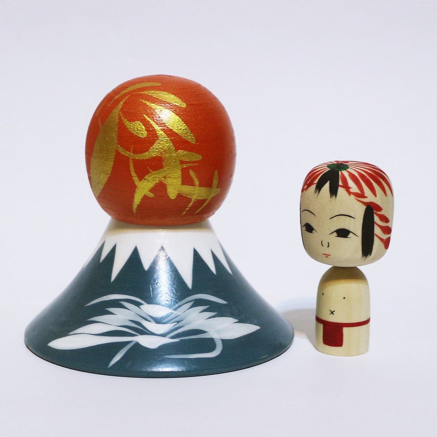 お正月 富士山と初日の出 こけし OSYOUGATSU FUJI and the first sunrise KOKESHI ※498