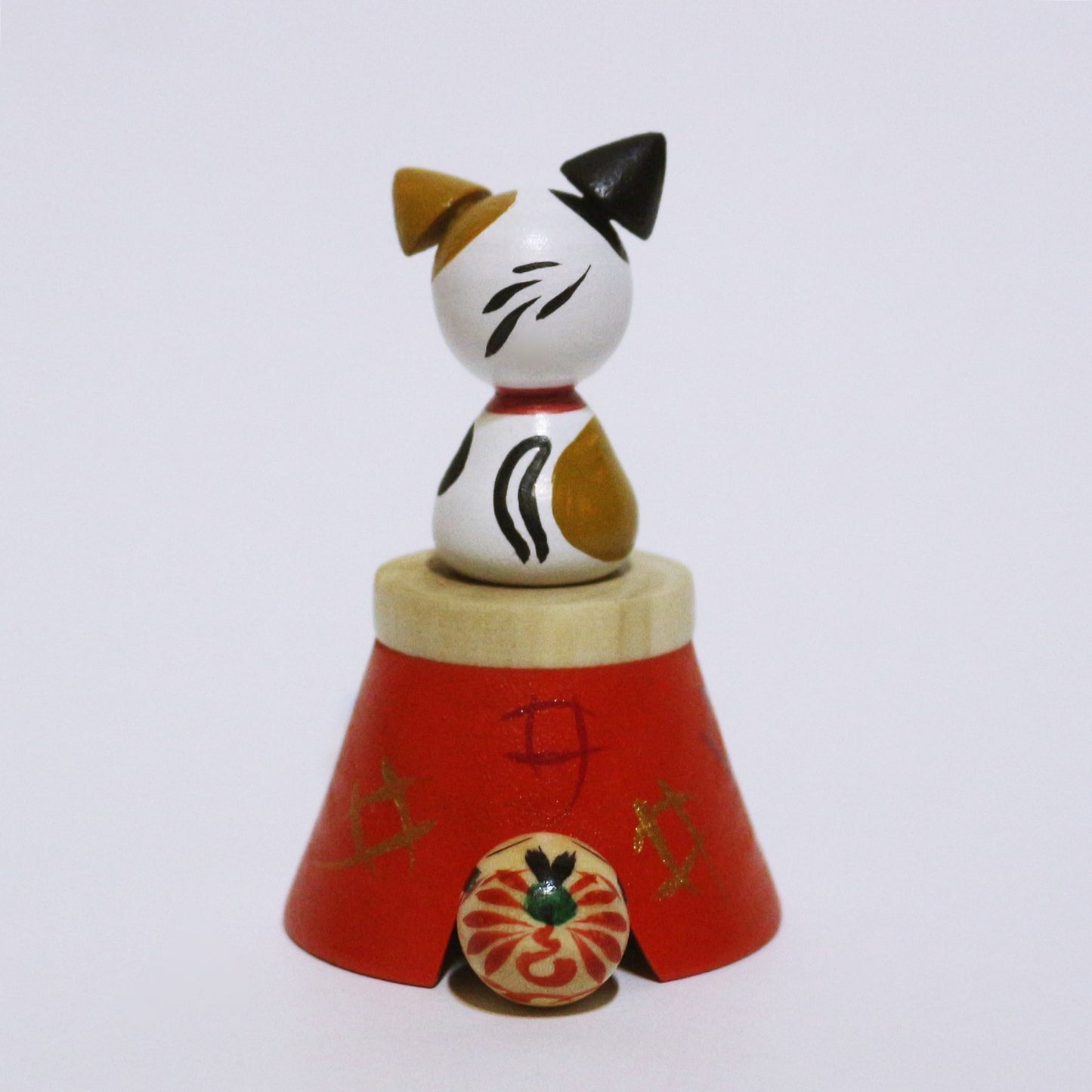 お正月 寝正月&三毛猫 こけし OSYOUGATSU New Year's Day spent sleeping KOKESHI & Calico Cat ※500