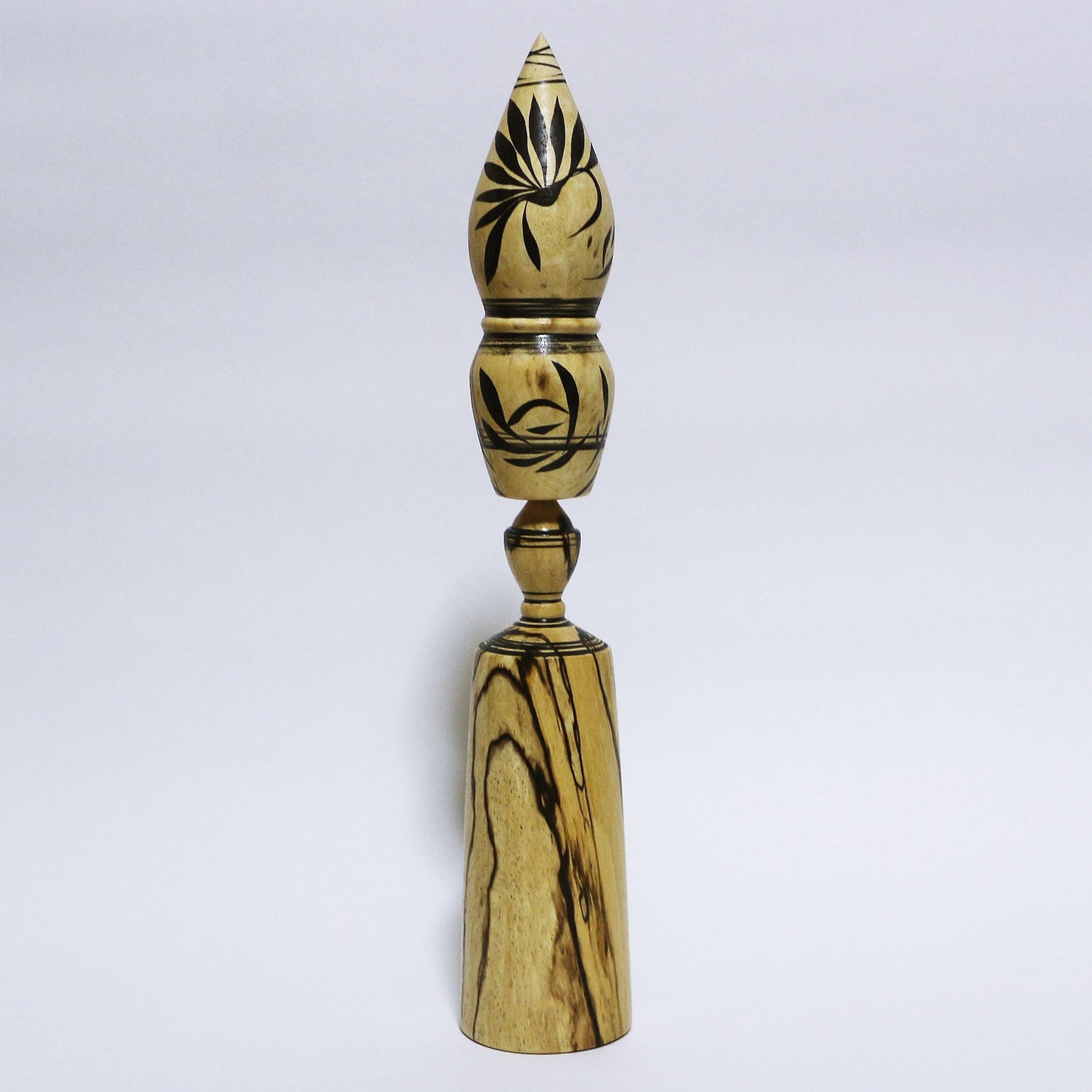 希少材 シデ スポルテッド こけし Rare Wood Hornbeam Spalted KOKESHI ※515